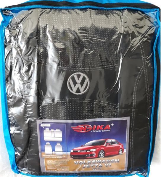 Автомобільні чохли Volkswagen Jetta 6 2010-2019 Фольксваген джета Чохли на сидіння Авточохли Nika nikaVolkswagen7 фото