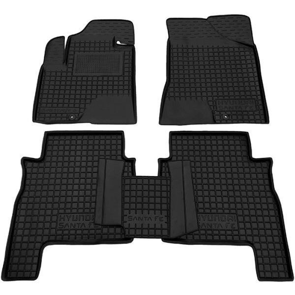Авто коврики в салон HYUNDAI Santa-Fe (2006-2010) (5мест) резиновые ковры в машину, автоковры 11164 фото