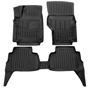 3D коврики для Volkswagen Amarok (2010-2022) с бортиками 30 мм (Stingray) 5024415 фото